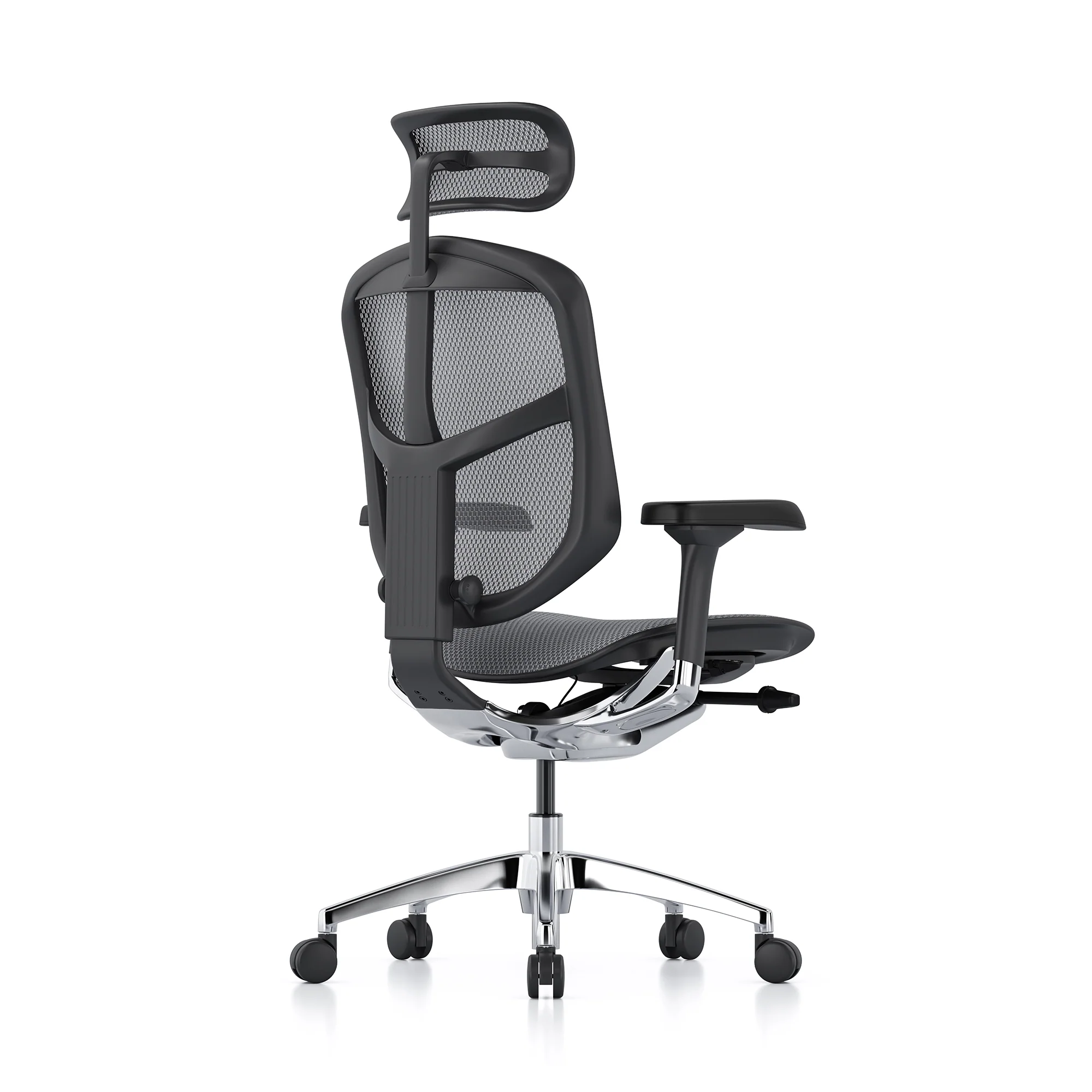 Enjoy office chair, grey mesh, black frame - Image 3