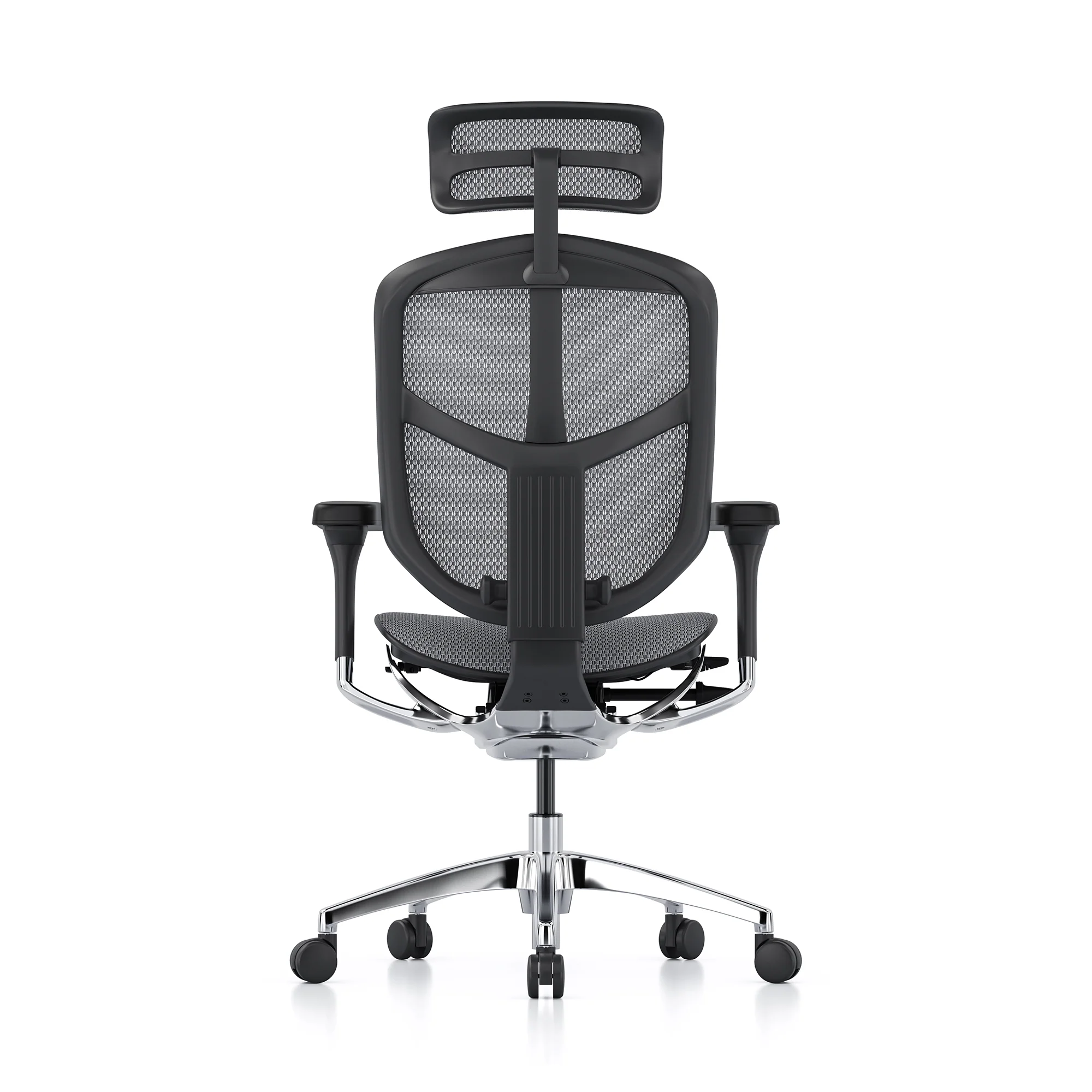 Enjoy office chair, grey mesh, black frame - Image 4