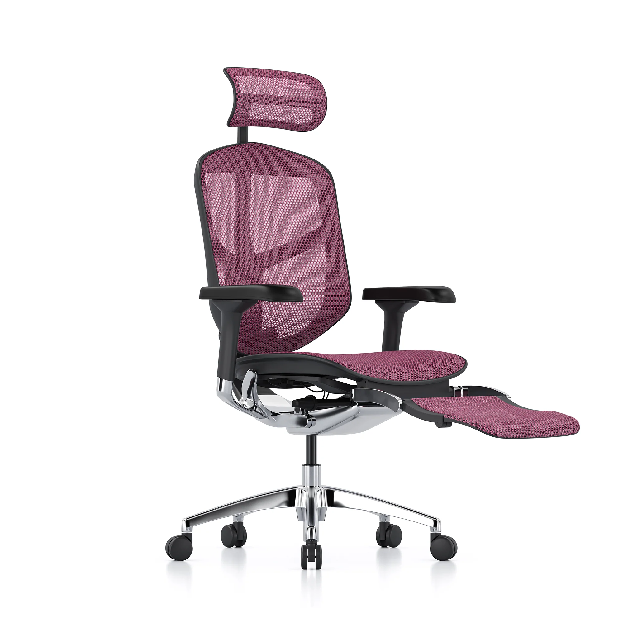 Enjoy office chair, pink mesh, black frame - Image 3
