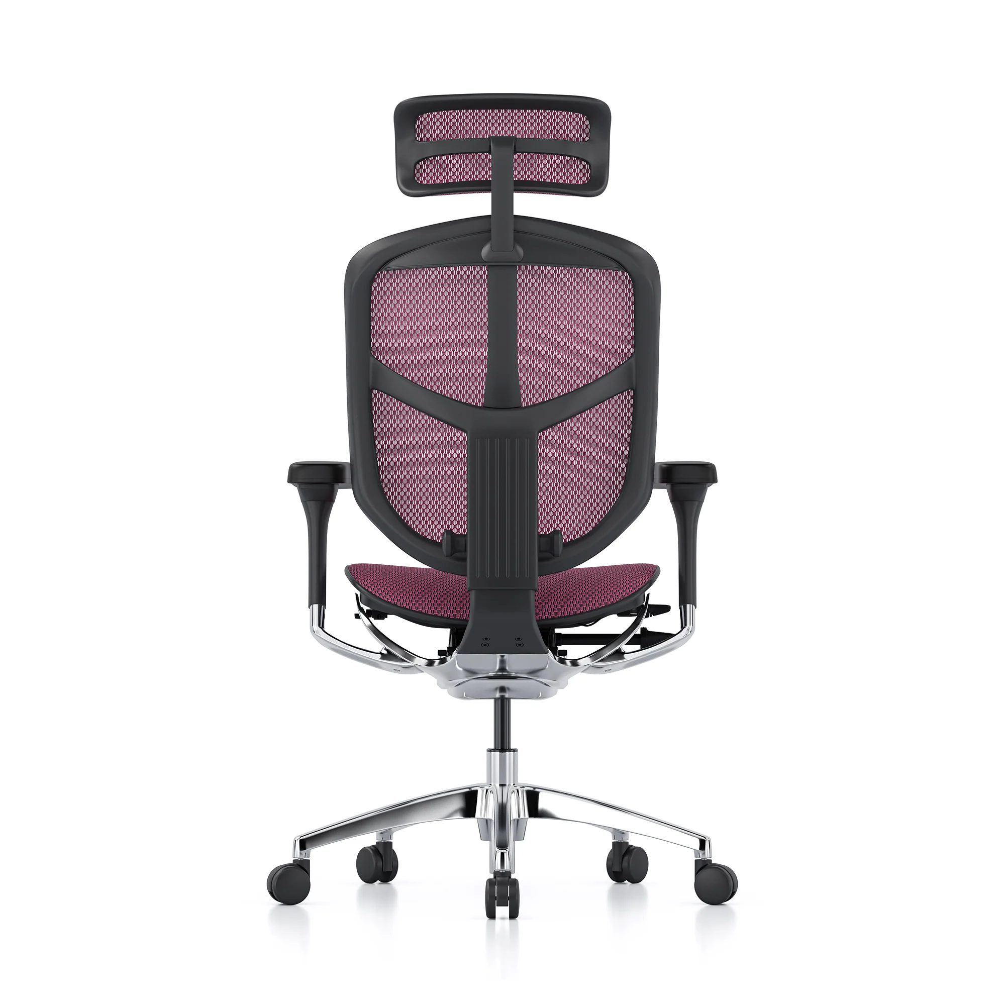 Enjoy office chair, pink mesh, black frame - Image 4