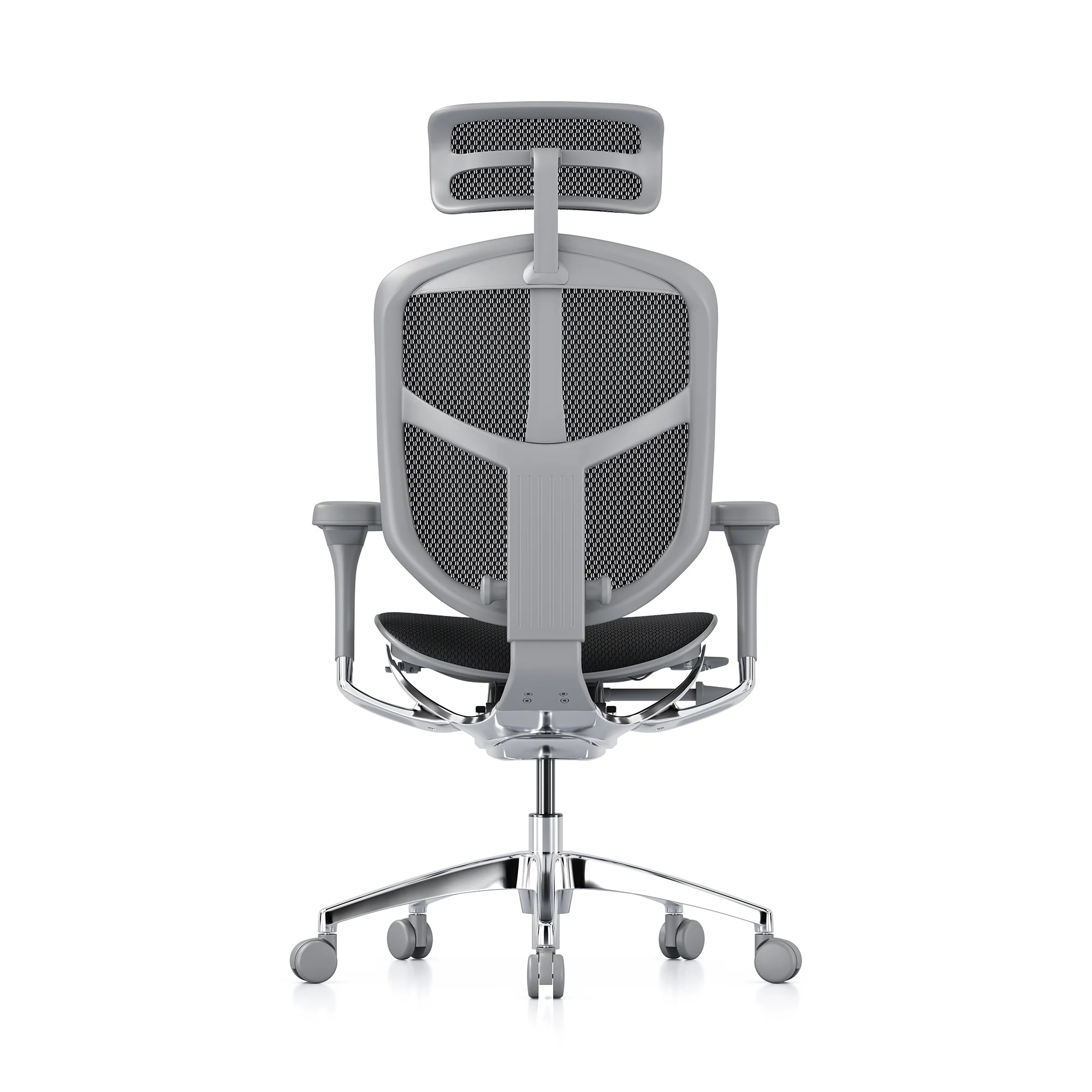 Enjoy office chair, black mesh, grey frame - Image 4