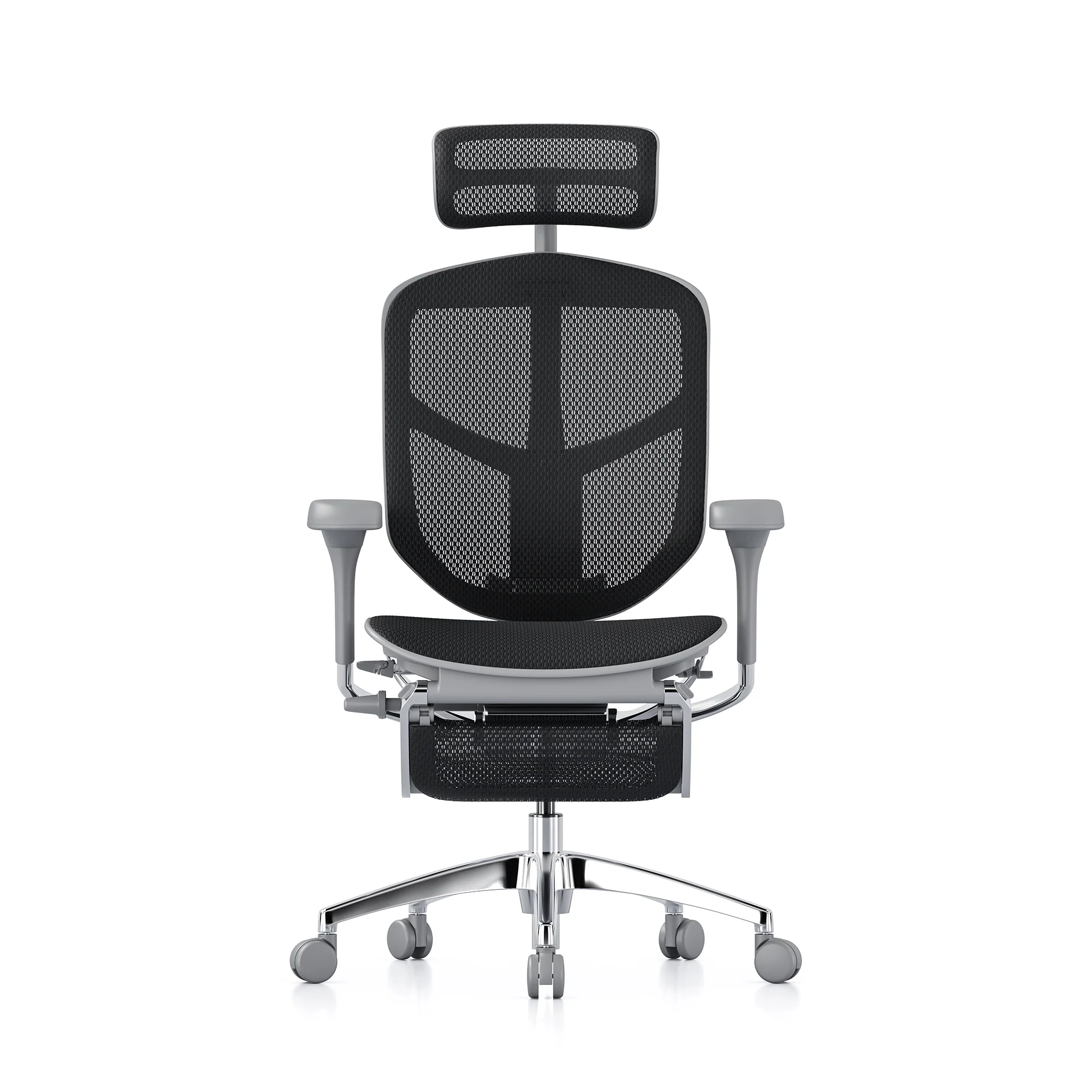 Enjoy office chair, black mesh, grey frame - Image 6