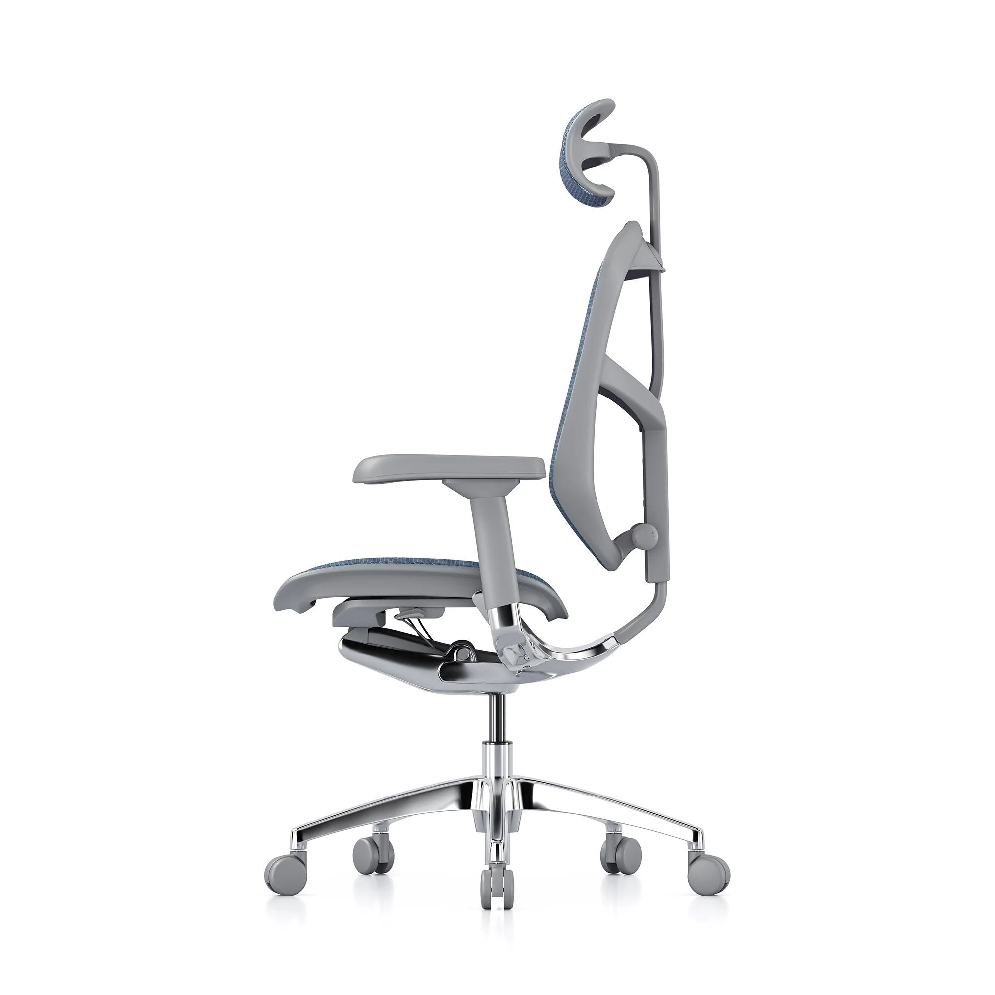Enjoy office chair, blue mesh, grey frame - Image 5