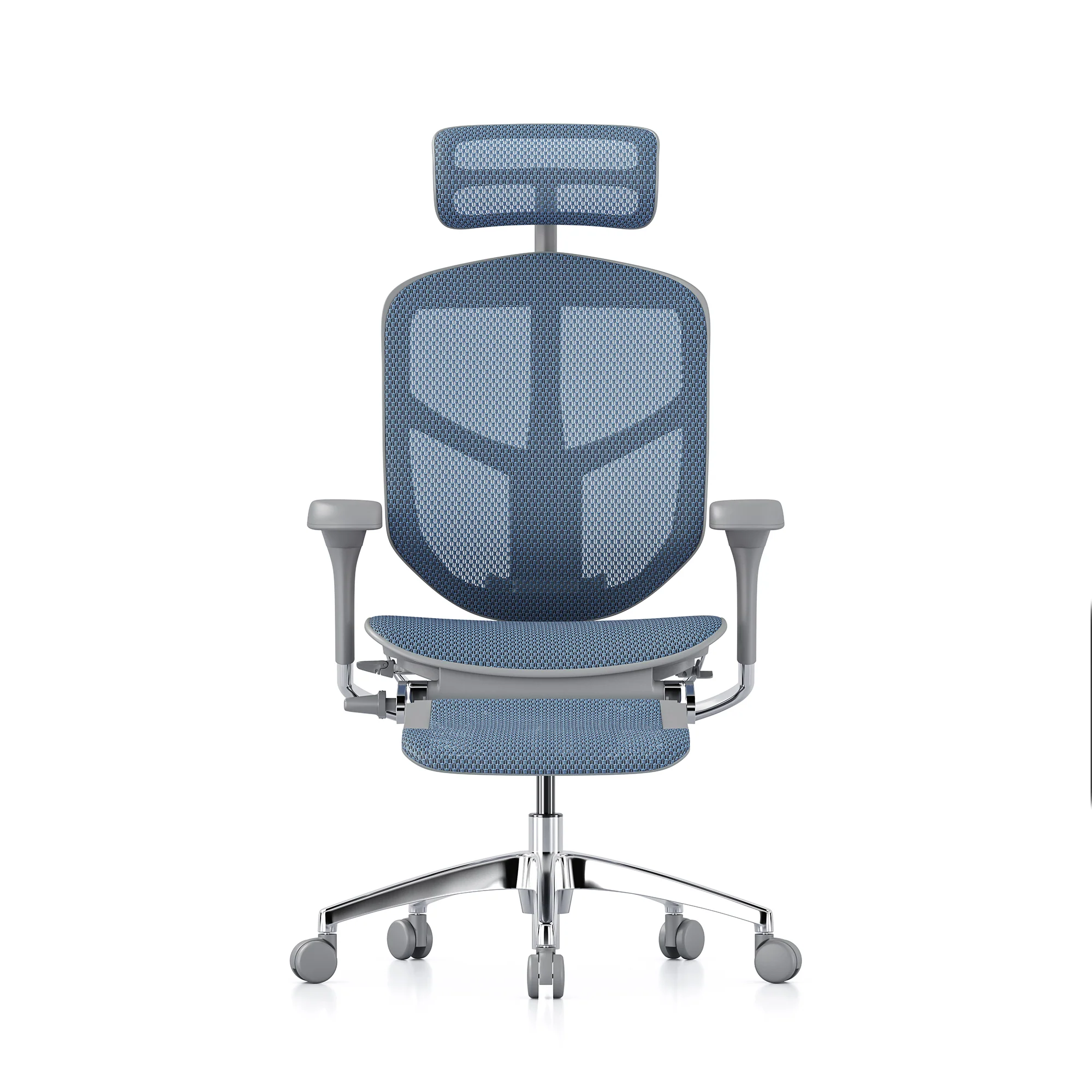Enjoy office chair, blue mesh, grey frame - Image 6