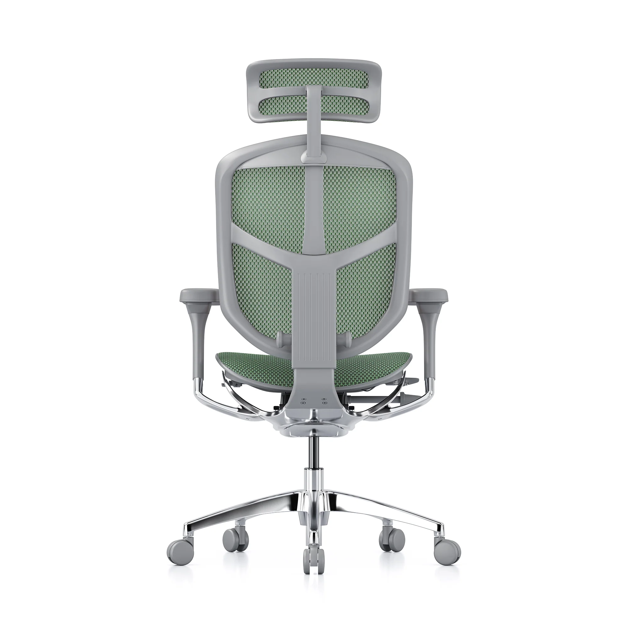 Enjoy office chair, green mesh, grey frame - Image 4