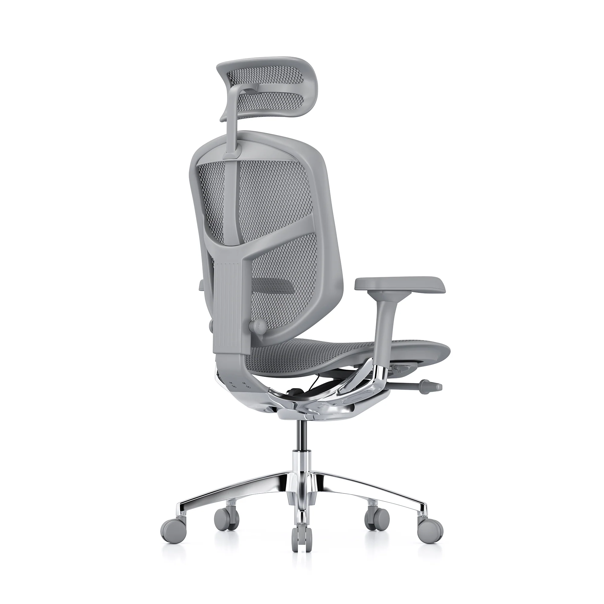 Enjoy office chair, grey mesh, grey frame - Image 3