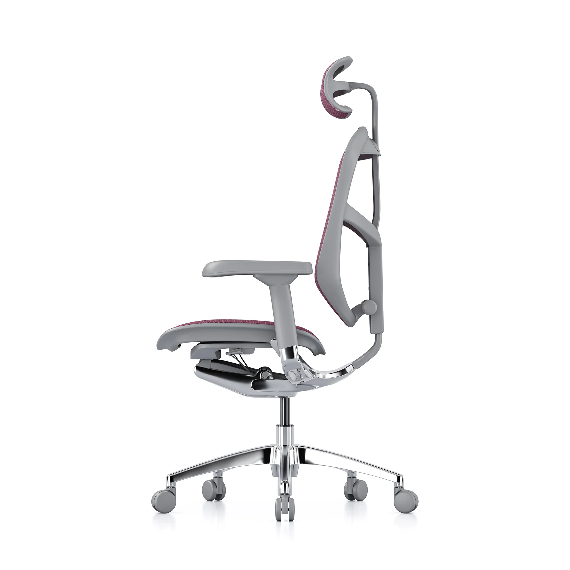 Enjoy office chair, pink mesh, grey frame - Image 5