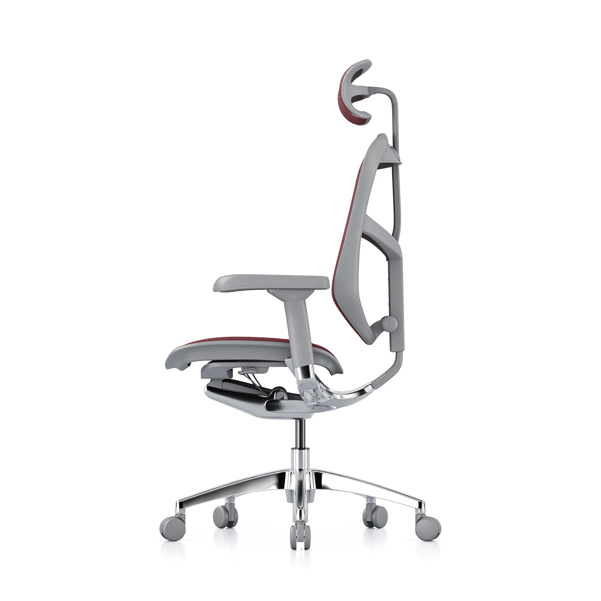 Enjoy office chair, red mesh, grey frame - Image 5