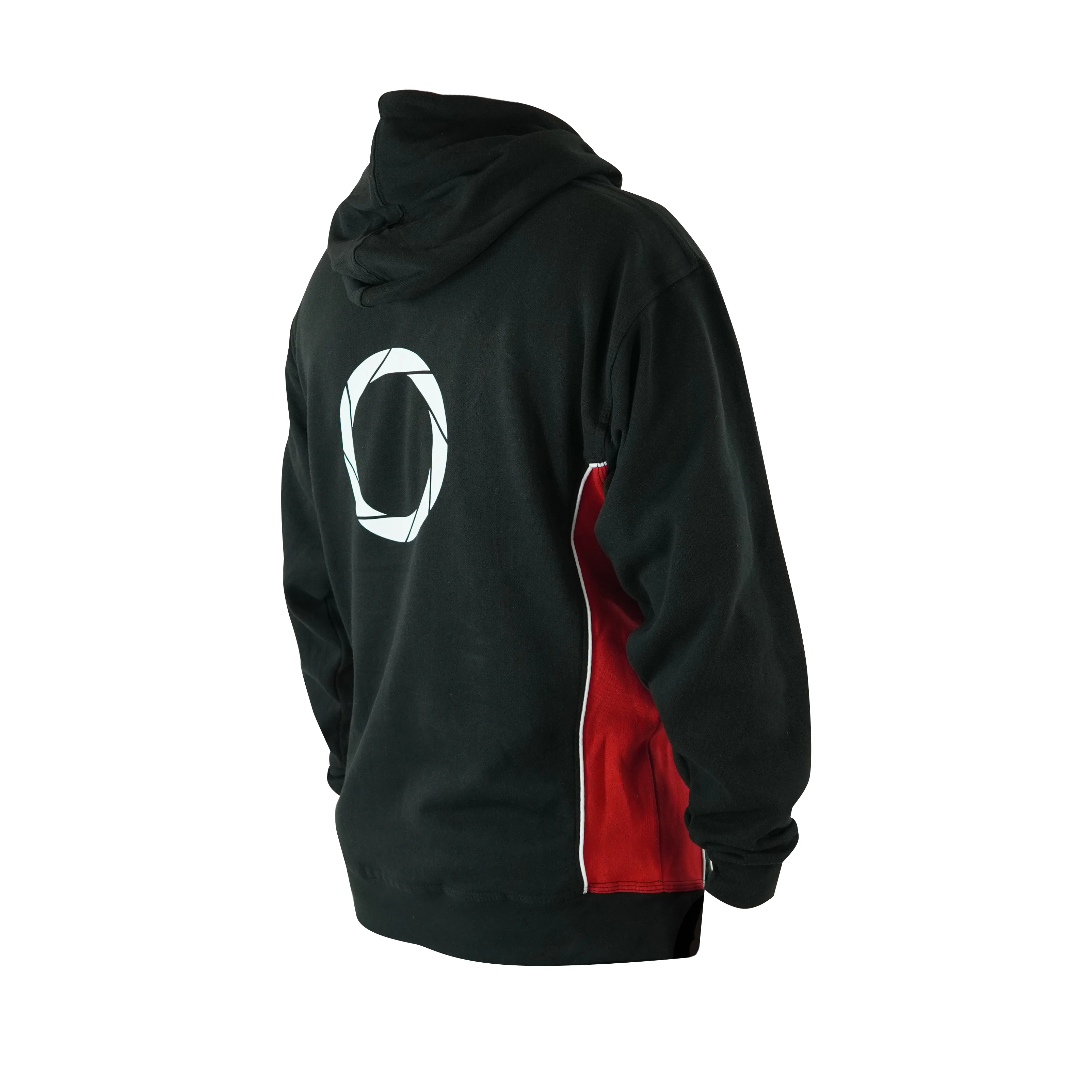 Ergohuman hoodie, black with red and white, size extra large - Image 3