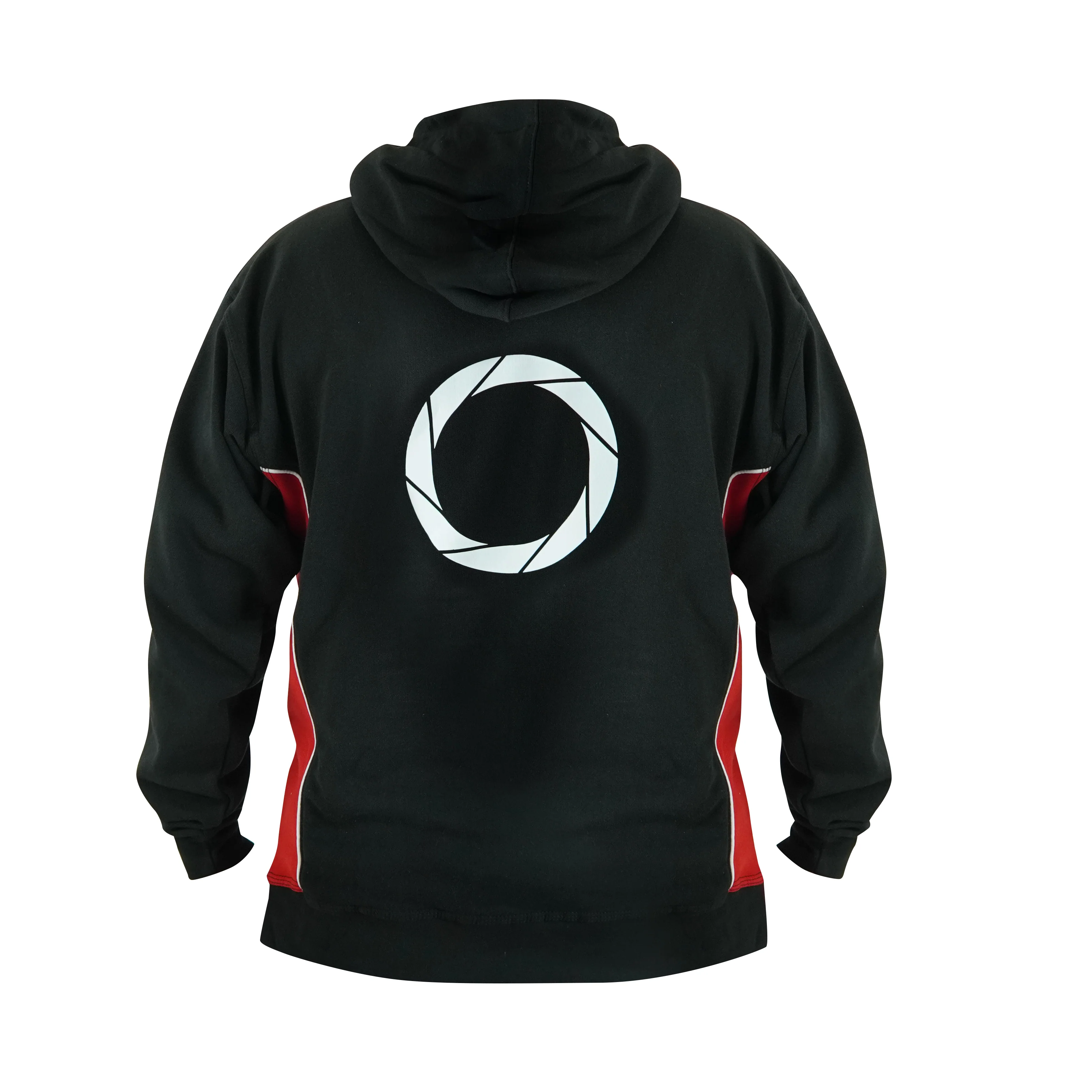 Ergohuman hoodie, black with red and white, size extra large - Image 5