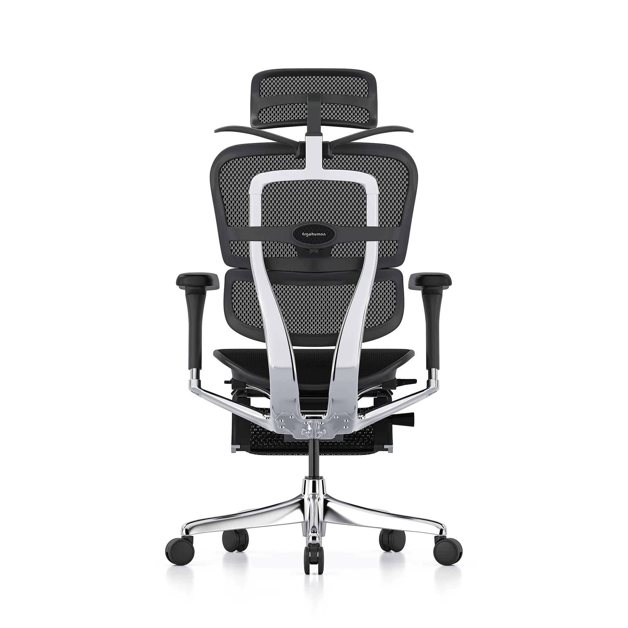 Ergohuman office chair, black mesh, black frame - Image 5