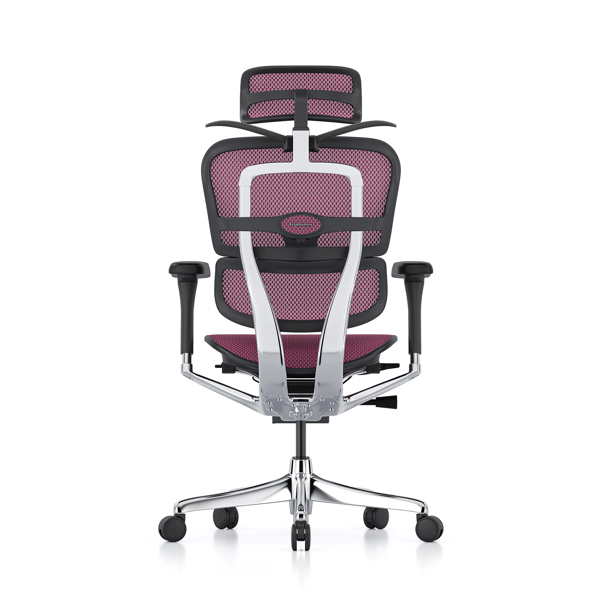 Ergohuman office chair, pink mesh, black frame - Image 4