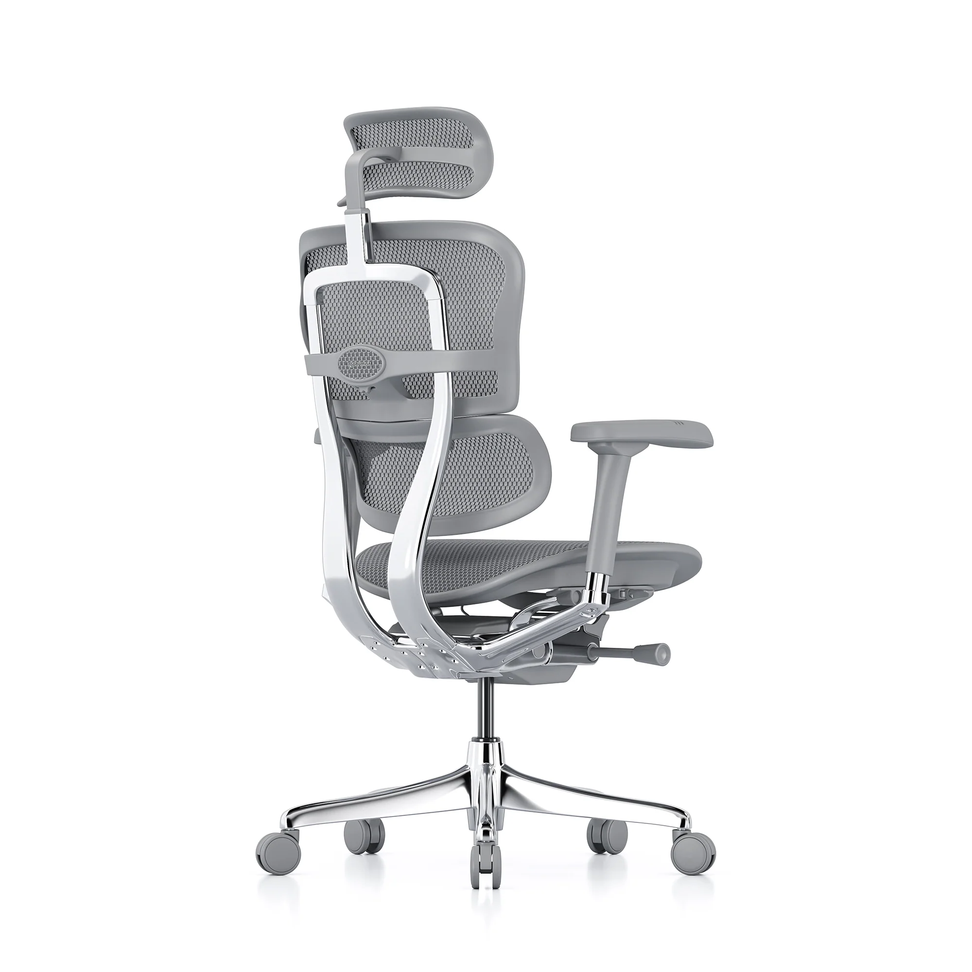 Ergohuman office chair, grey mesh, grey frame - Image 3