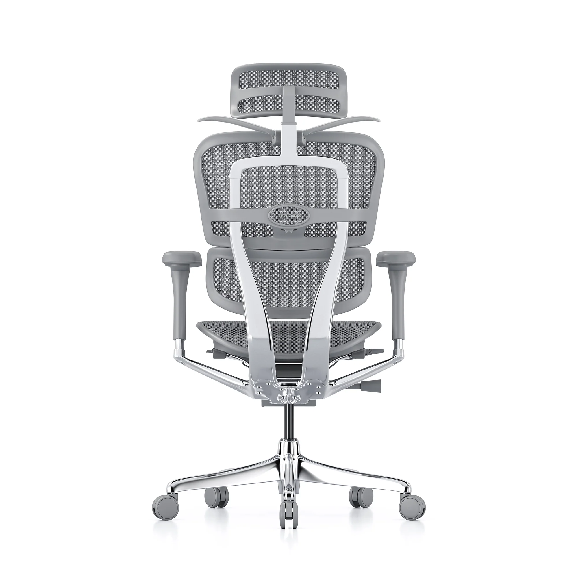 Ergohuman office chair, grey mesh, grey frame - Image 6
