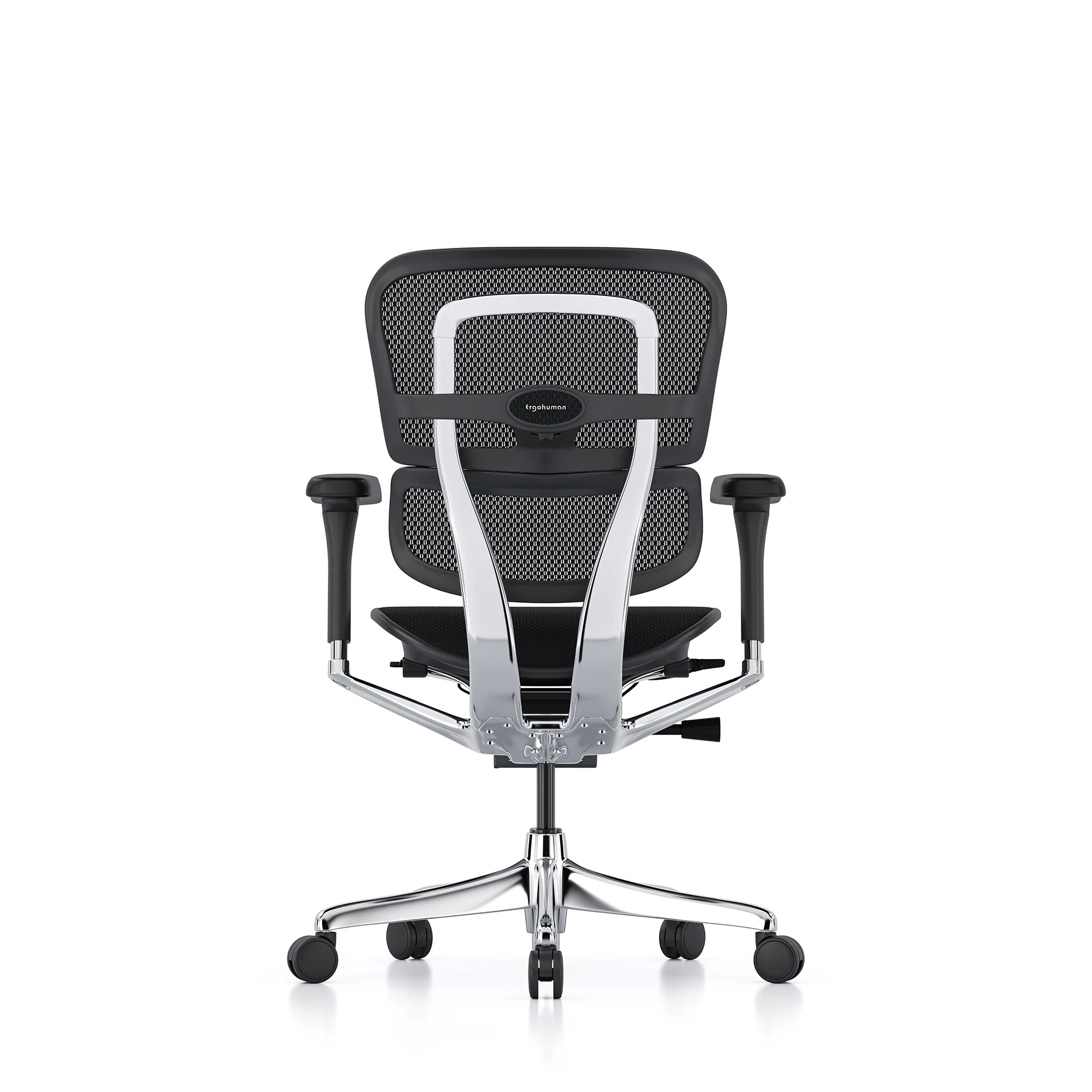 Ergohuman office chair without headrest, black mesh, black frame - Image 3
