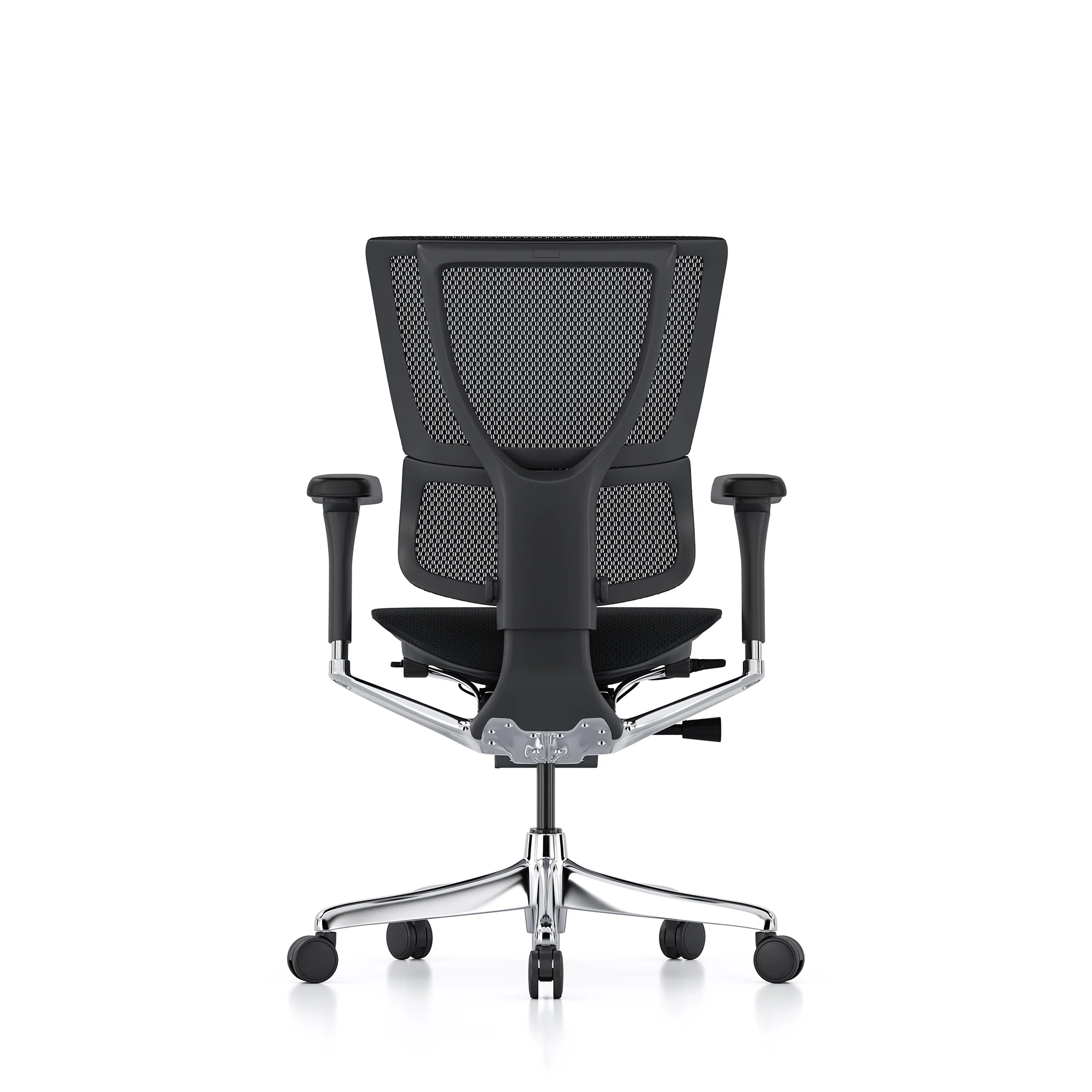 Mirus office chair without headrest, black mesh, black frame - Image 3