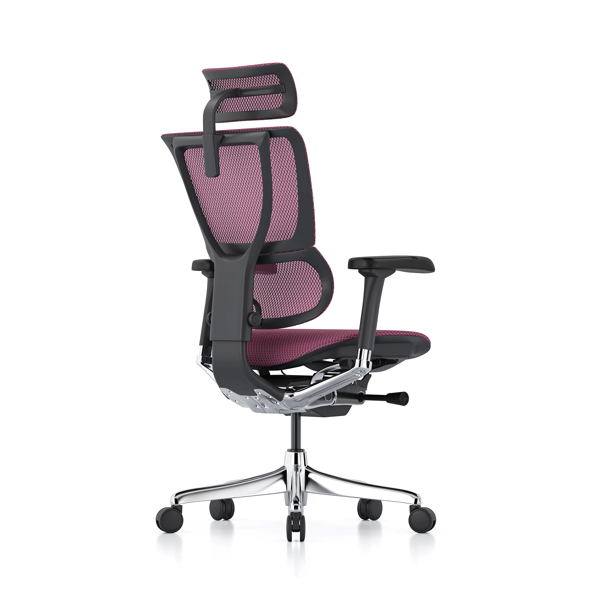 Mirus office chair, pink mesh, black frame - Image 3