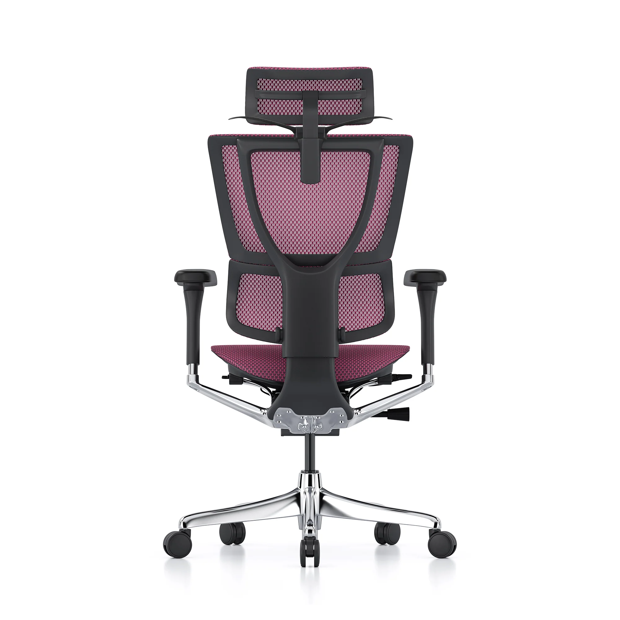 Mirus office chair, pink mesh, black frame - Image 5
