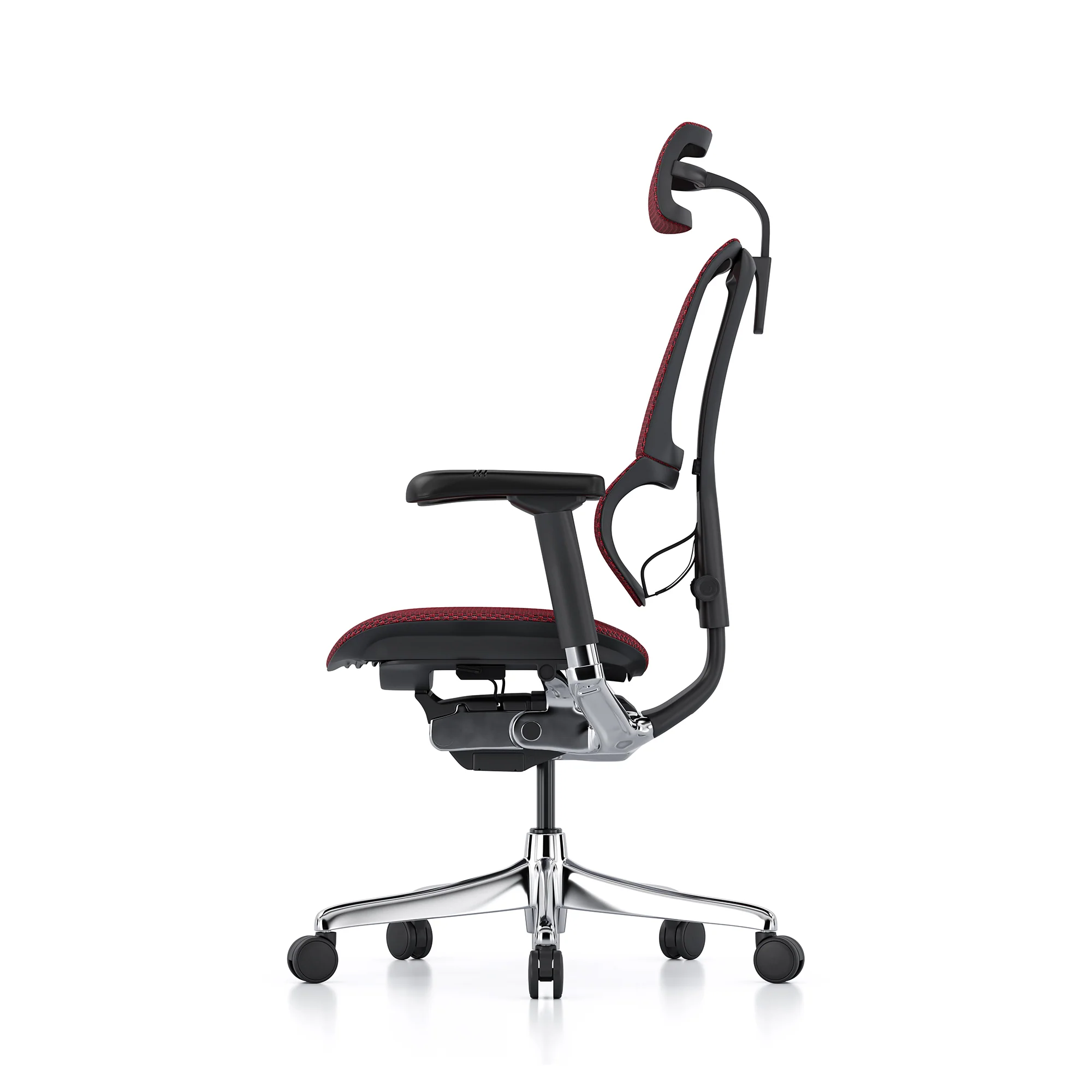 Mirus office chair, red mesh, black frame - Image 4