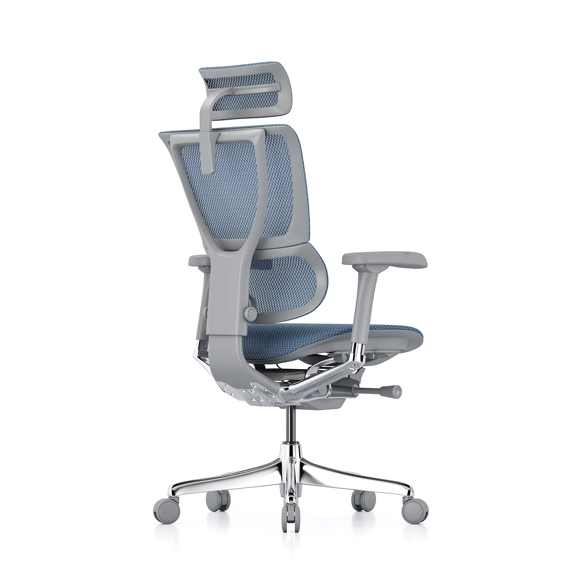 Mirus office chair, blue mesh, grey frame - Image 3