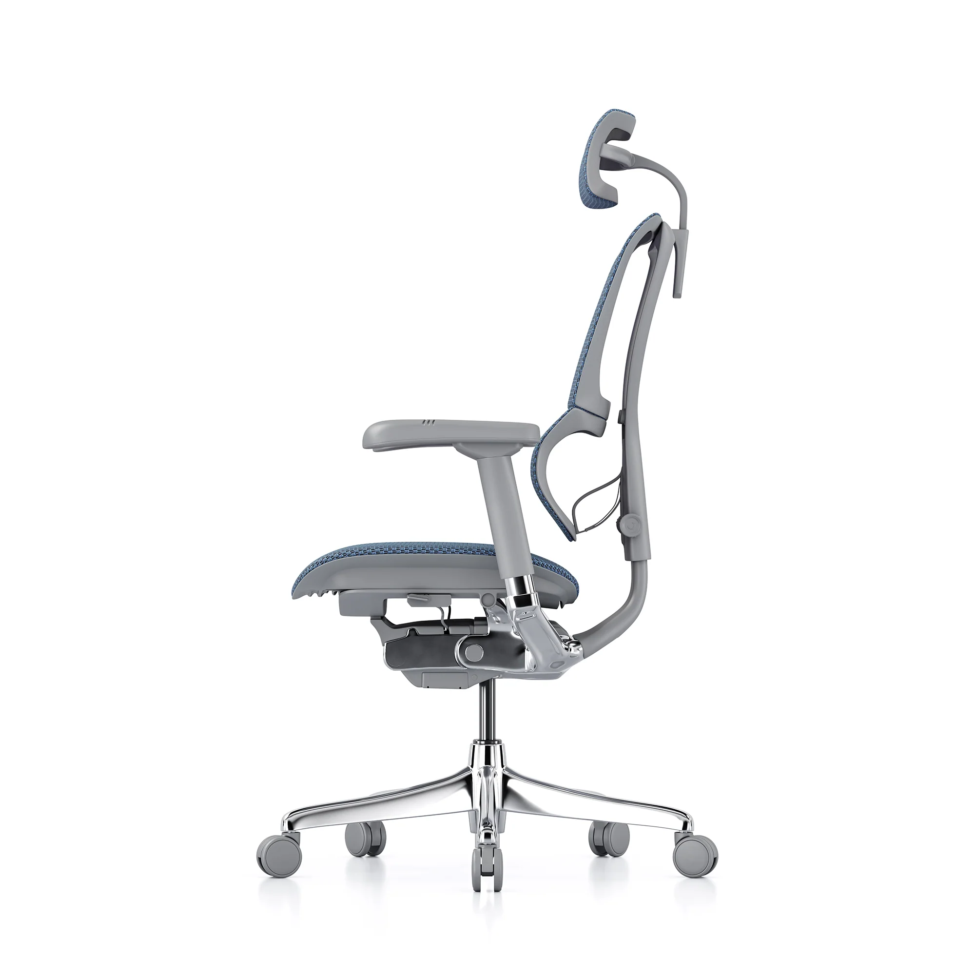 Mirus office chair, blue mesh, grey frame - Image 4