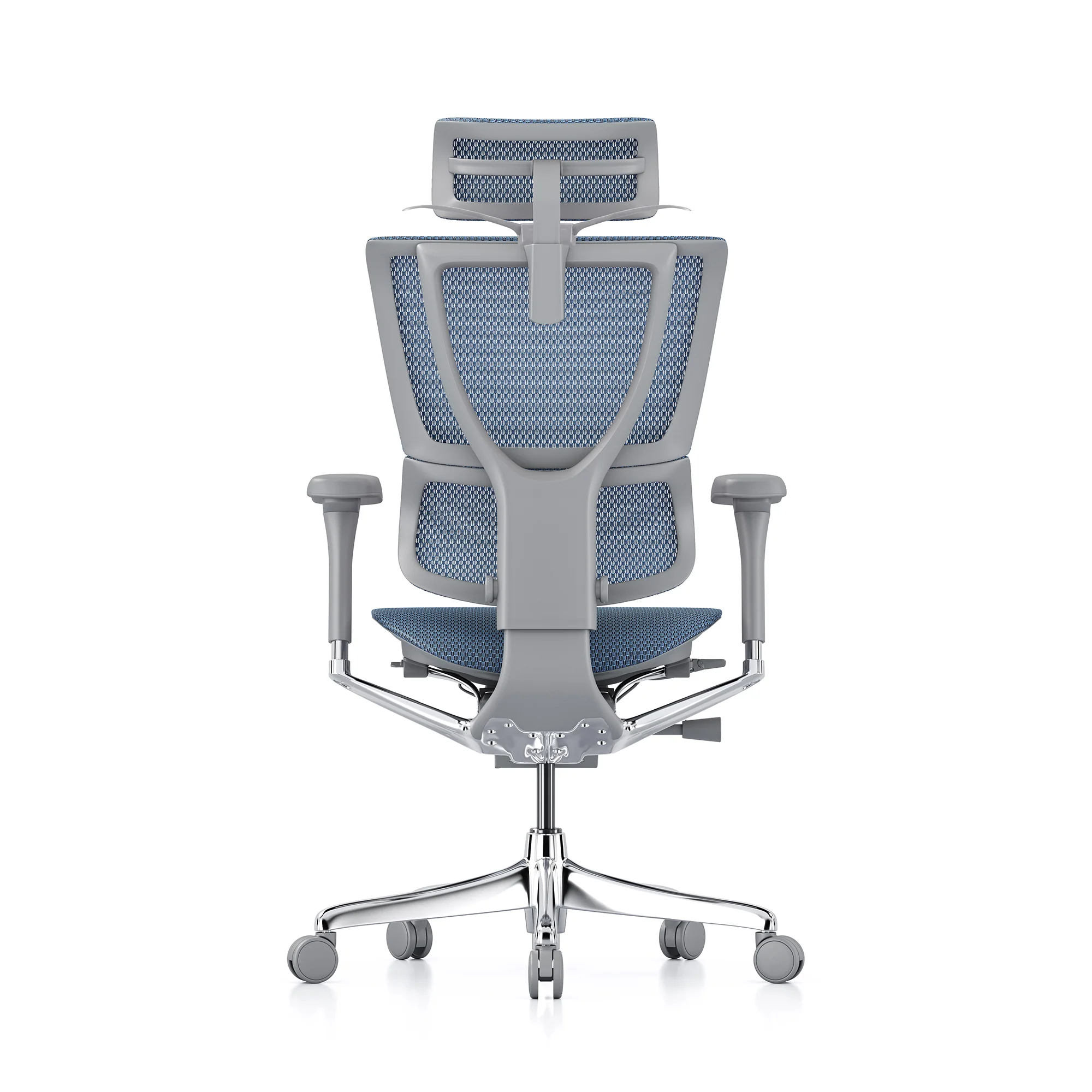 Mirus office chair, blue mesh, grey frame - Image 5