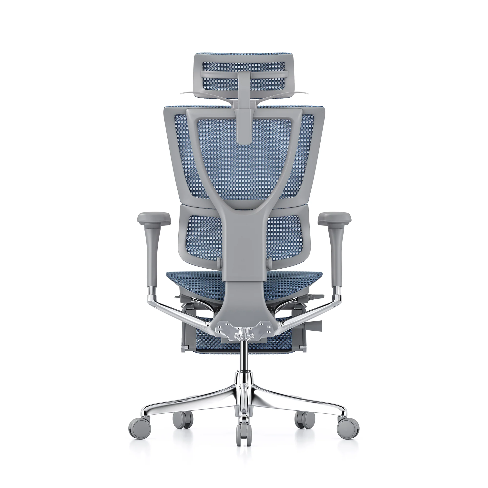 Mirus office chair, blue mesh, grey frame - Image 6