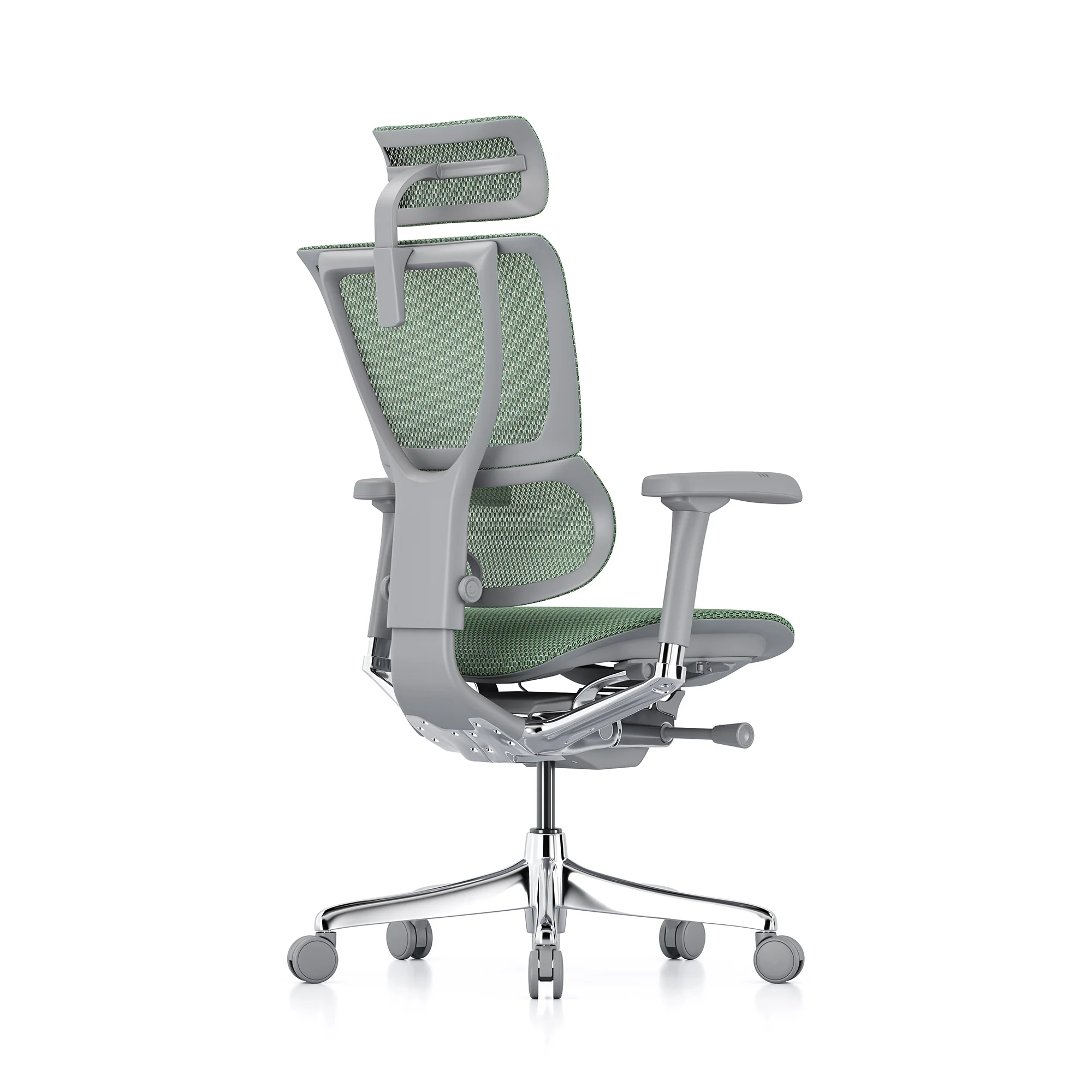 Mirus office chair, green mesh, grey frame - Image 3