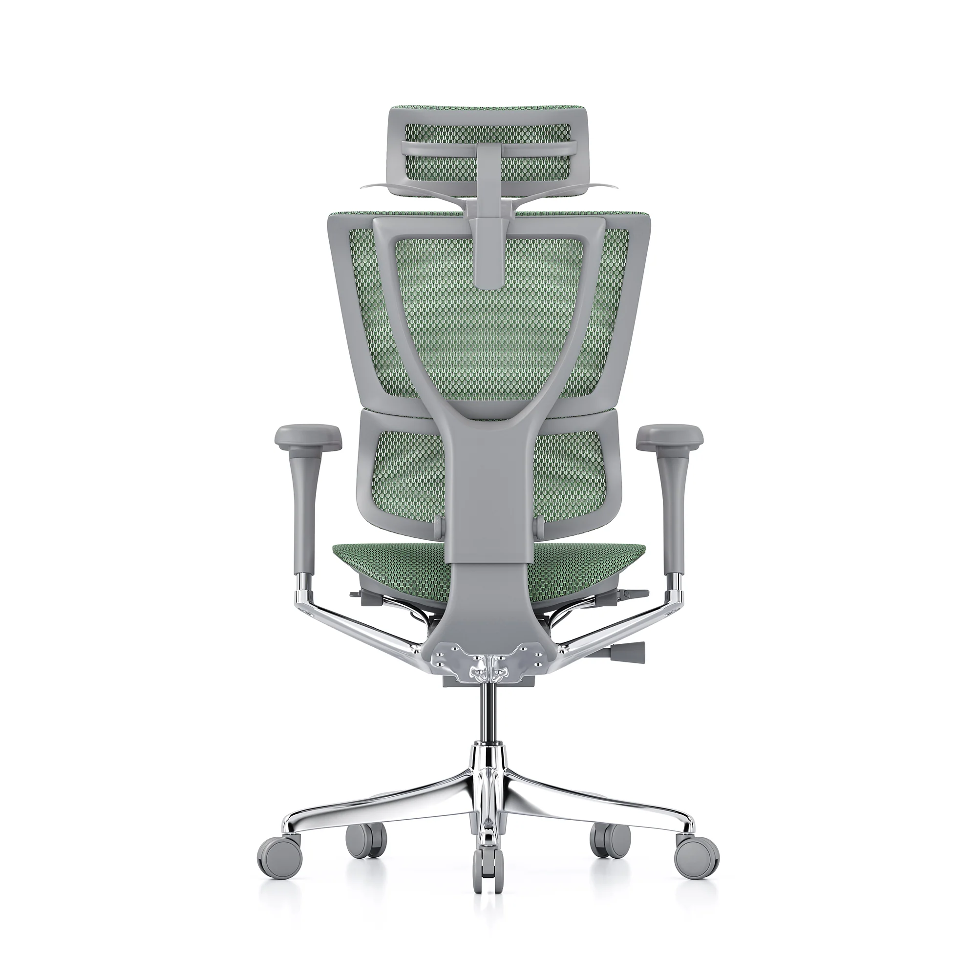 Mirus office chair, green mesh, grey frame - Image 5