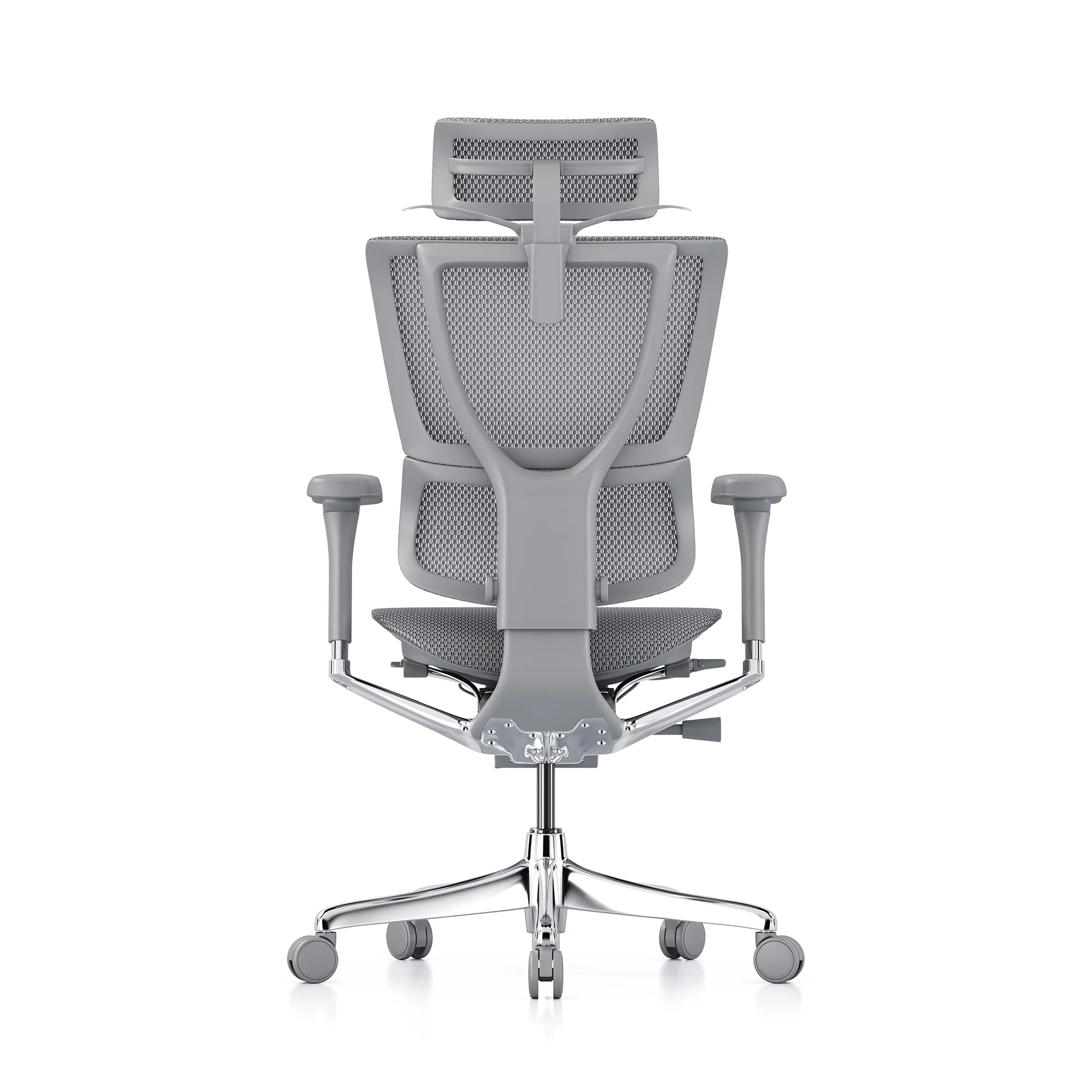 Mirus office chair, grey mesh, grey frame - Image 5