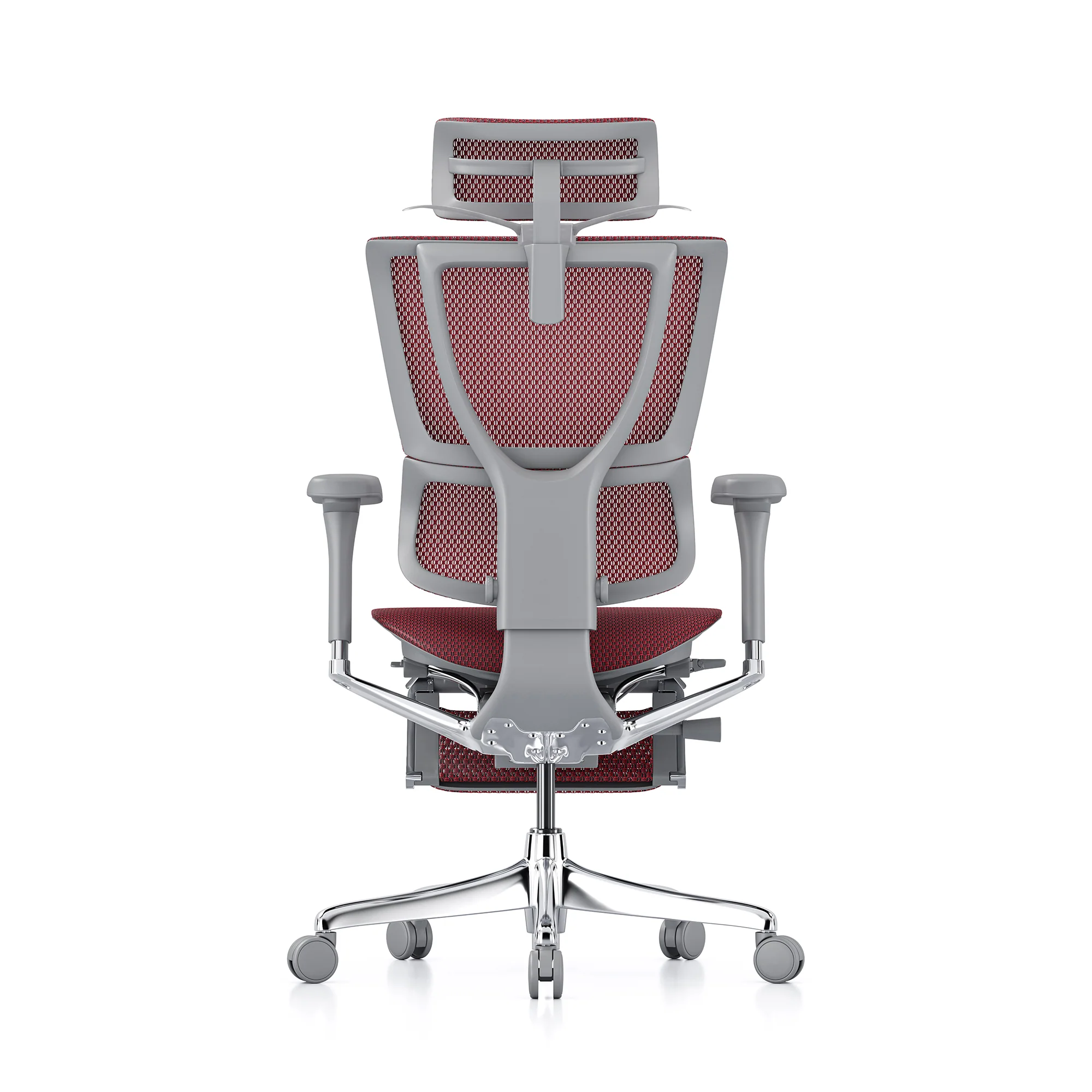 Mirus office chair, red mesh, grey frame - Image 6